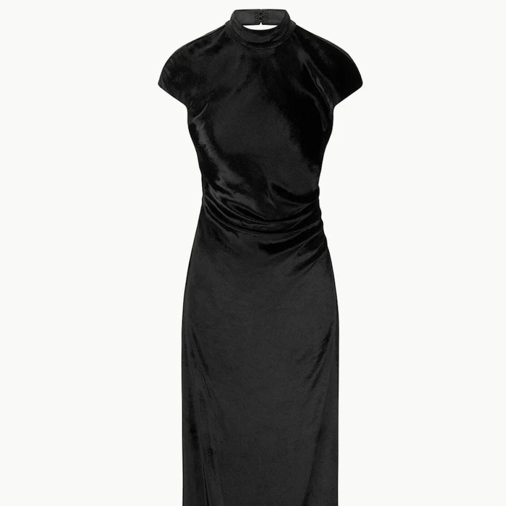 STAUD TINA DRESS BLACK / 2 / NEVER WORN